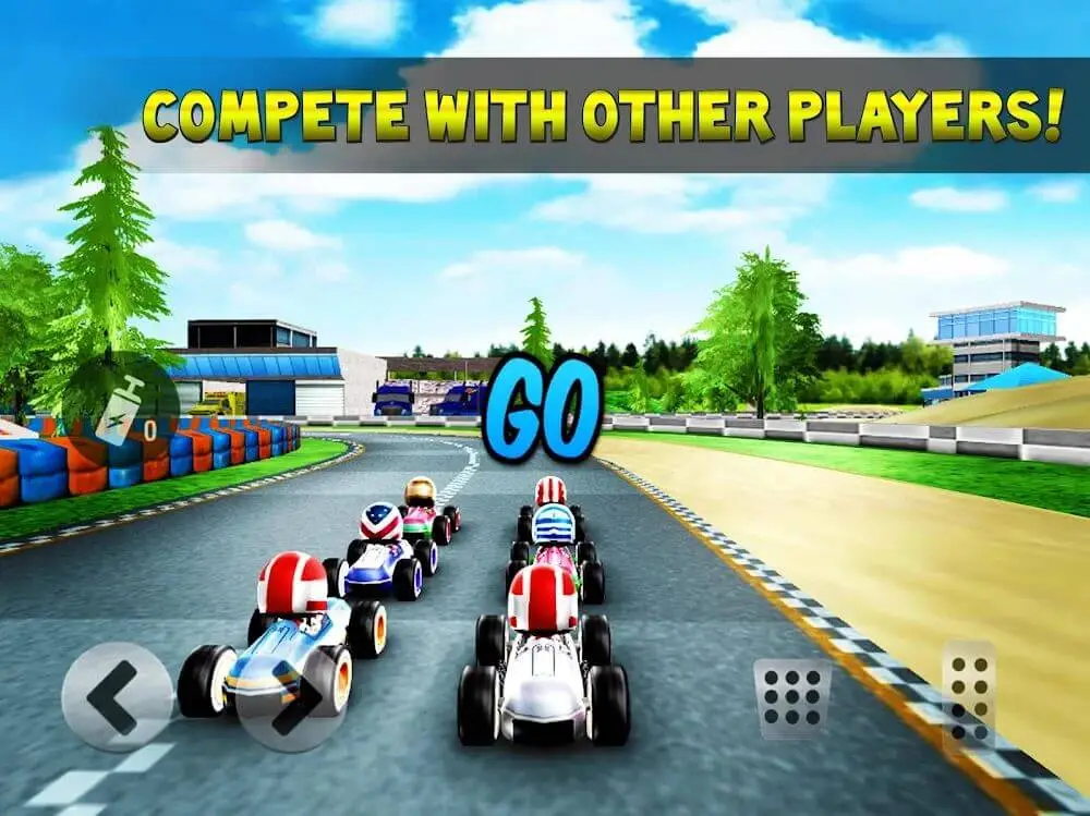 Screenshot of the Kart Rush Racing game