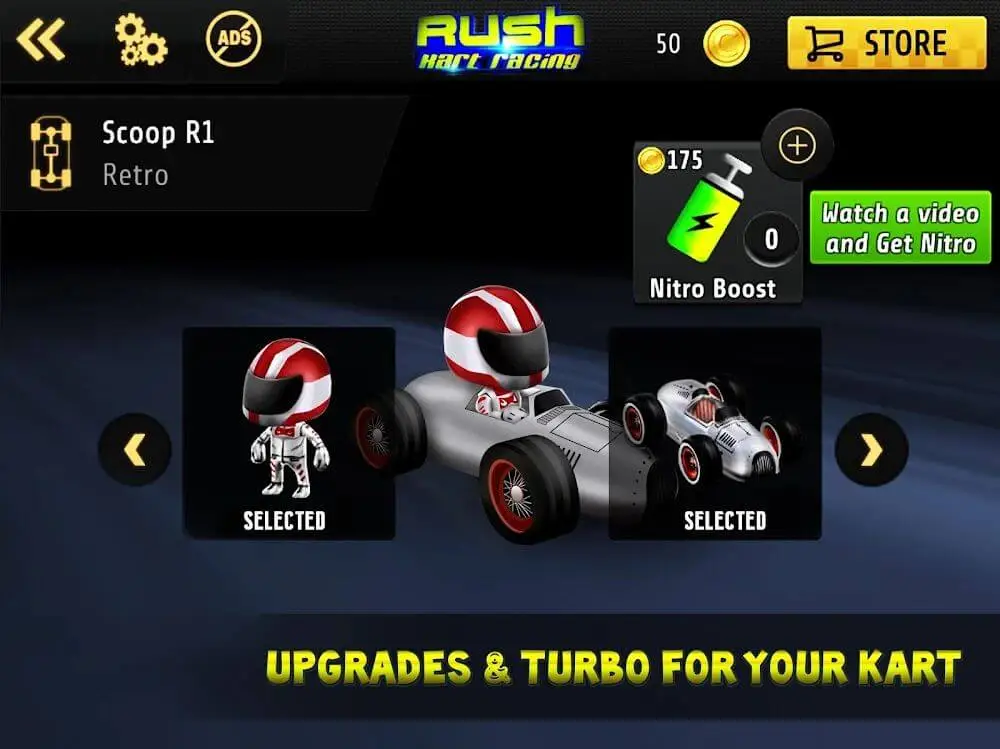 Screenshot of the Kart Rush Racing game