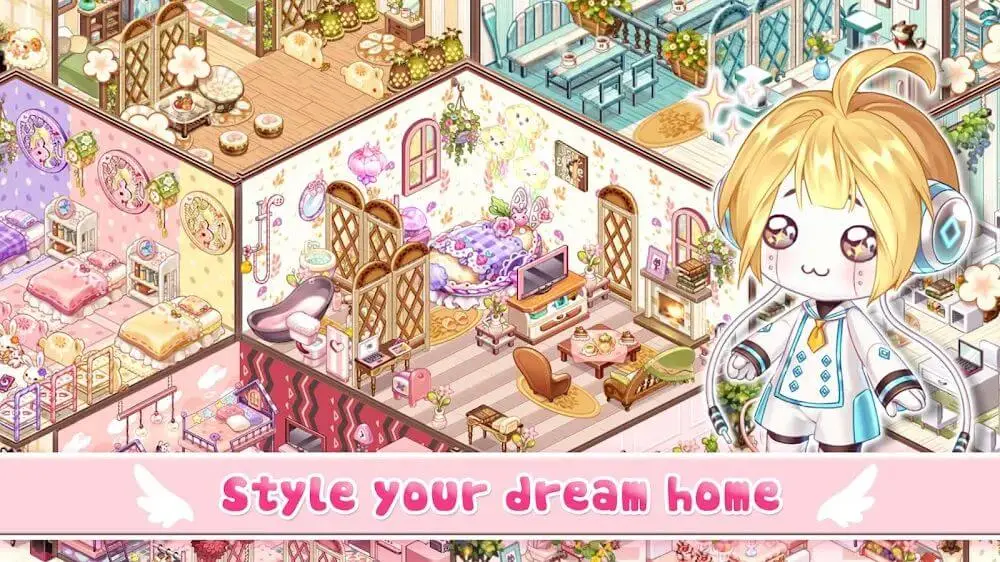 Screenshot of the Kawaii Home Design game
