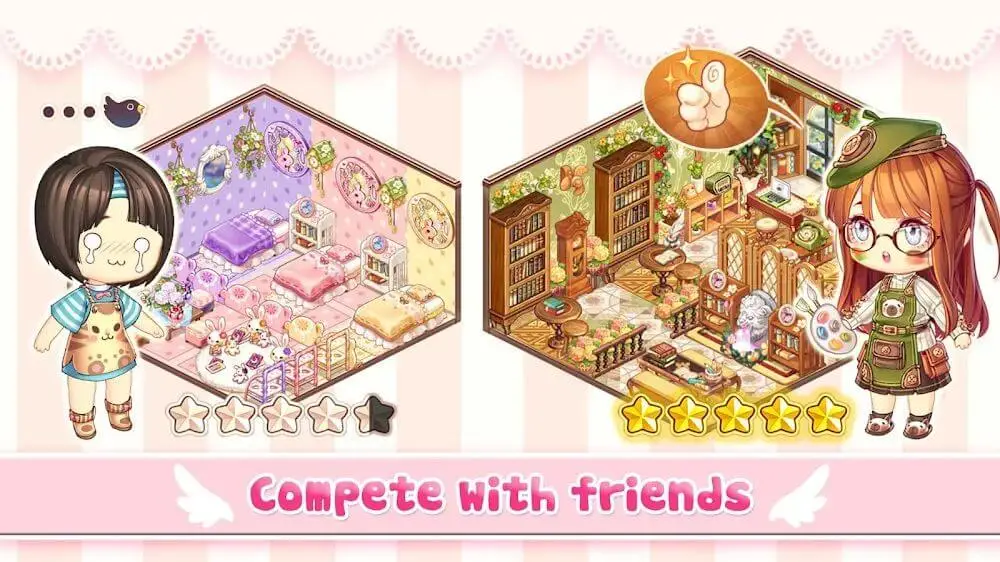 Screenshot of the Kawaii Home Design game
