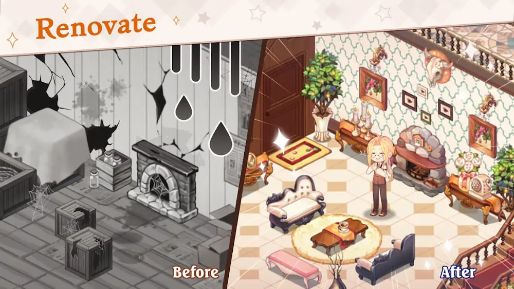 Screenshot of the Kawaii Mansion: Hidden Objects game