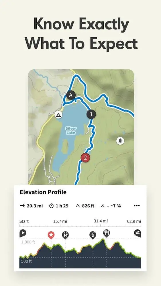 Screenshot of the Komoot app