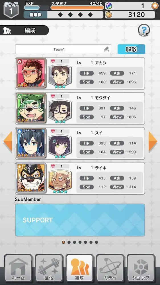 Screenshot of the LIVE A HERO app