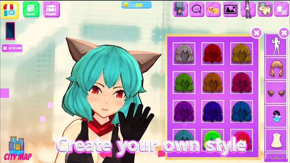 Screenshot of the Life Idol Dress Up 3D game