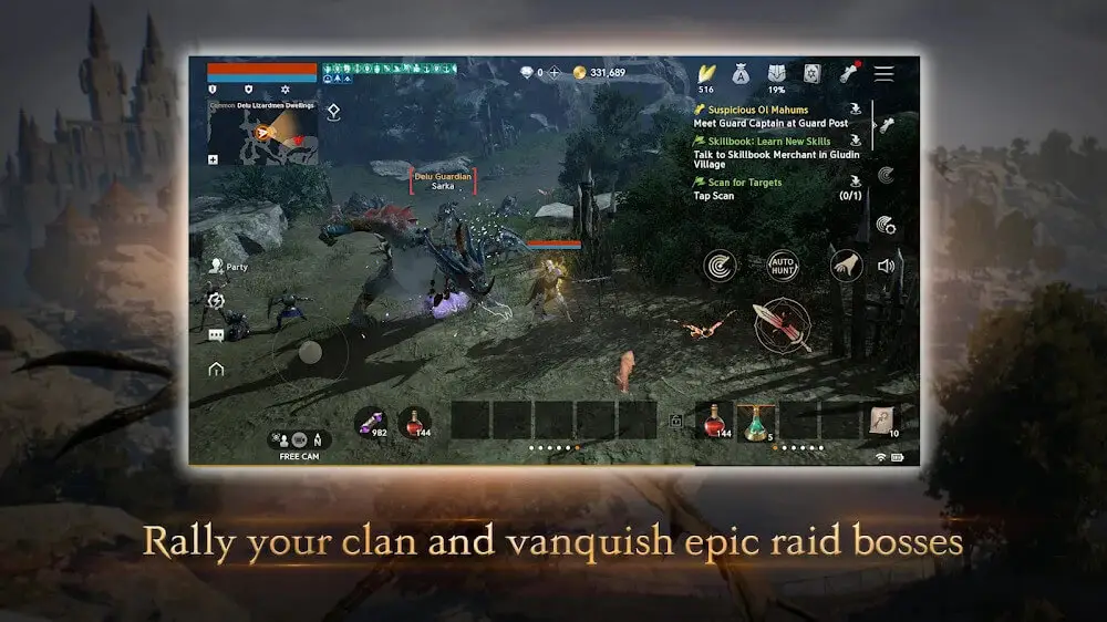 Screenshot of the Lineage2M game