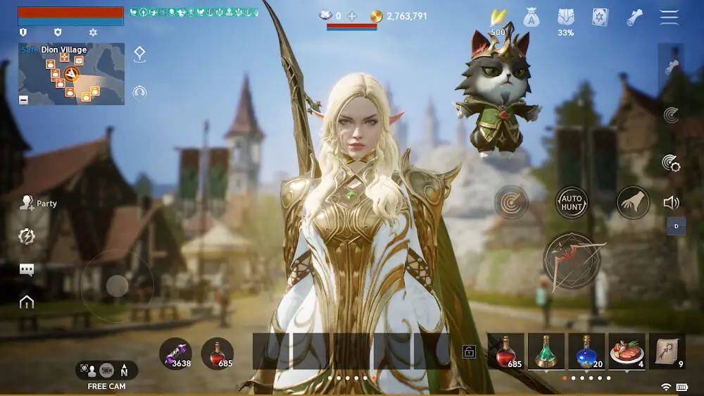 Screenshot of the Lineage2M game