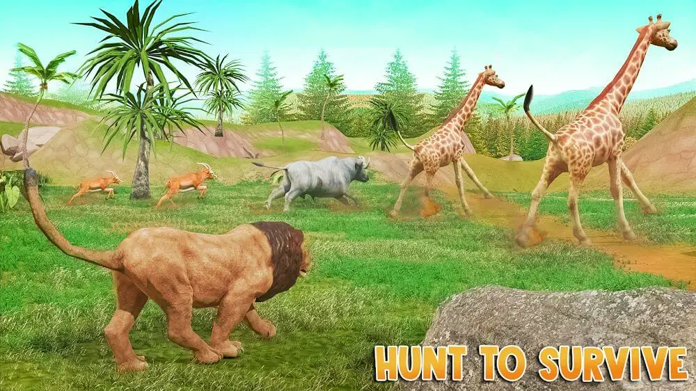 Screenshot of the Lion Games Animal Simulator 3D game