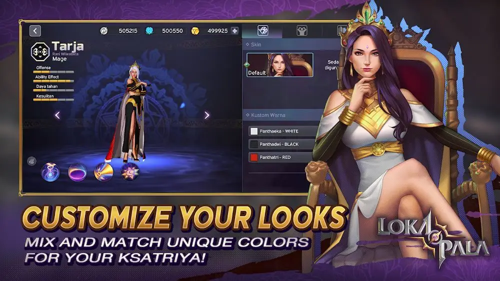 Screenshot of the Lokapala game