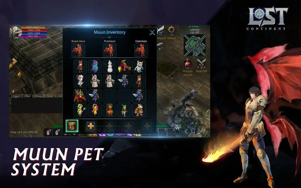 Screenshot of the Lost Continent game