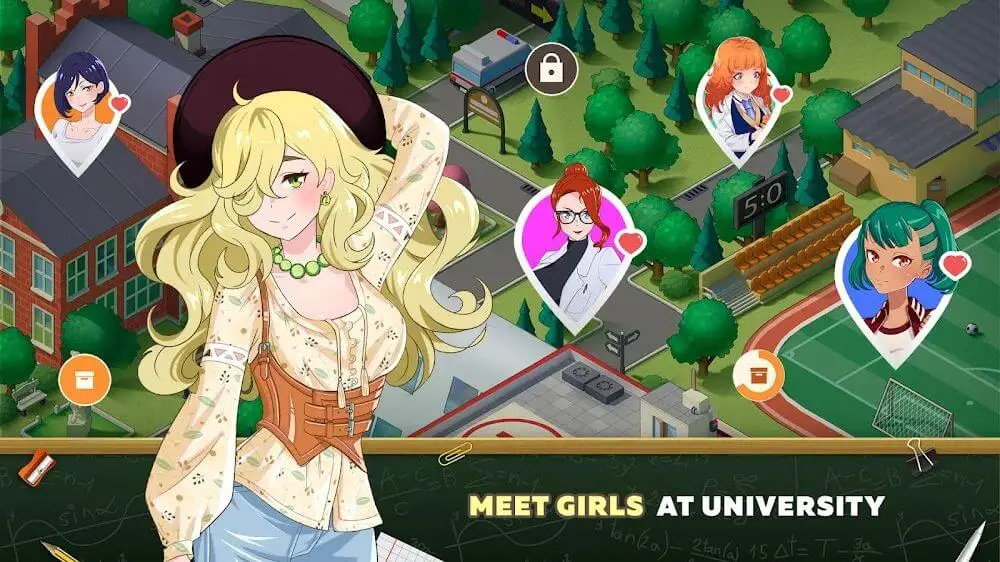 Screenshot of the Love Academy game