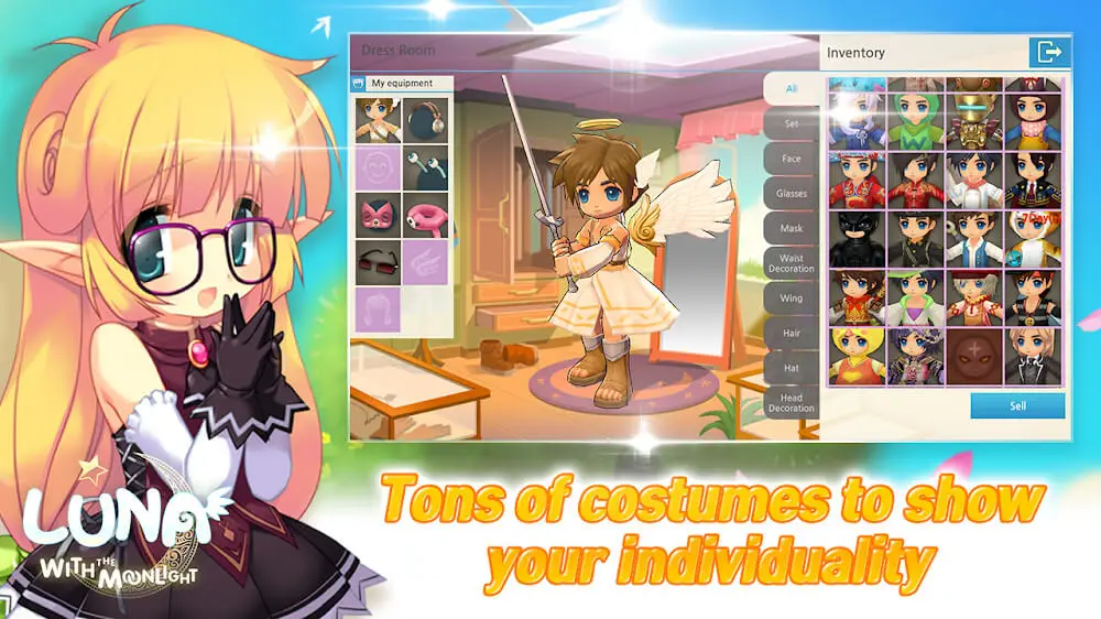 Screenshot of the LunaM: SG game
