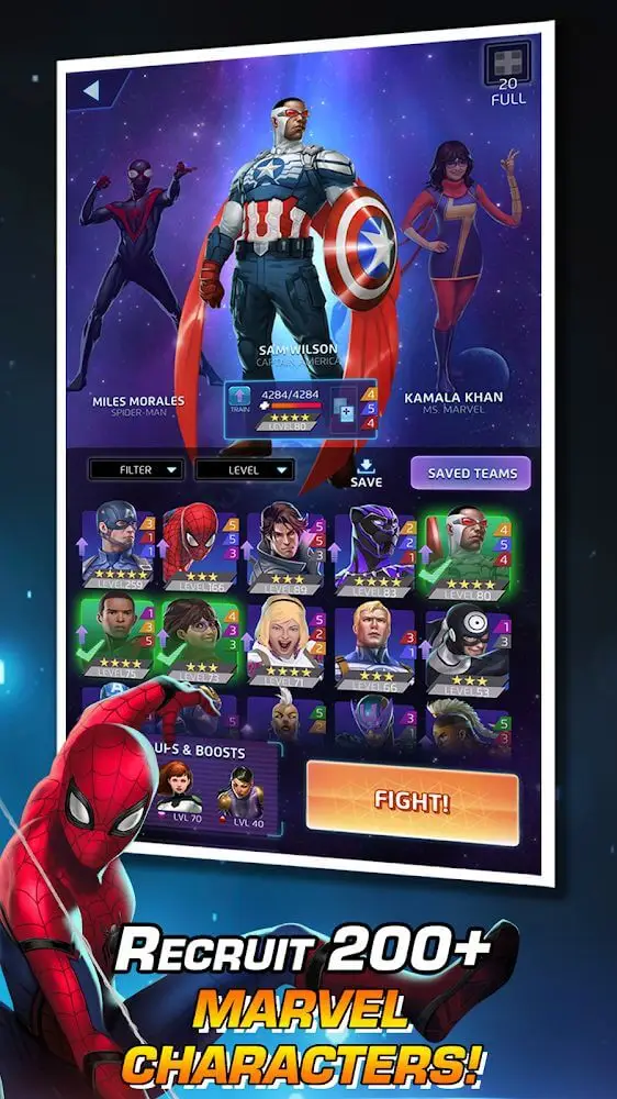 Screenshot of the MARVEL Puzzle Quest app