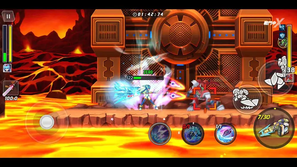 Screenshot of the MEGA MAN X DiVE game