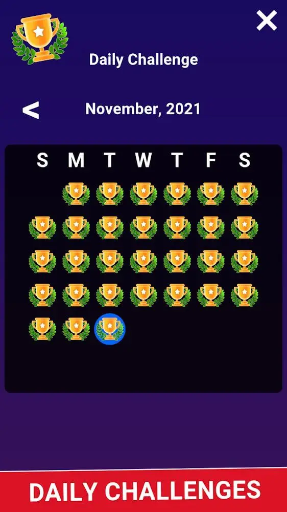 Screenshot of the MILLIONAIRE TRIVIA app