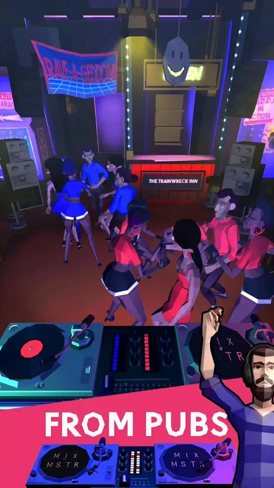 Screenshot of the MIXMSTR - DJ Game app