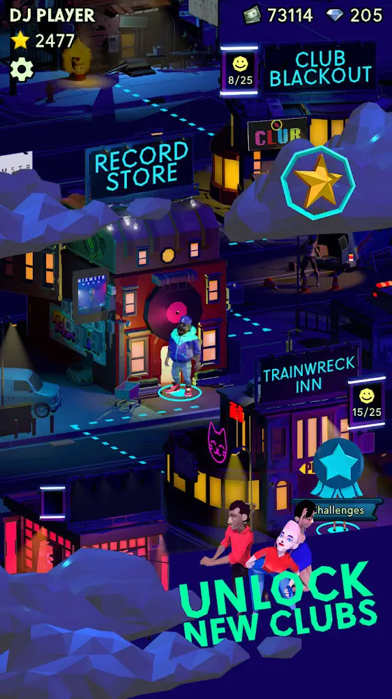 Screenshot of the MIXMSTR - DJ Game app