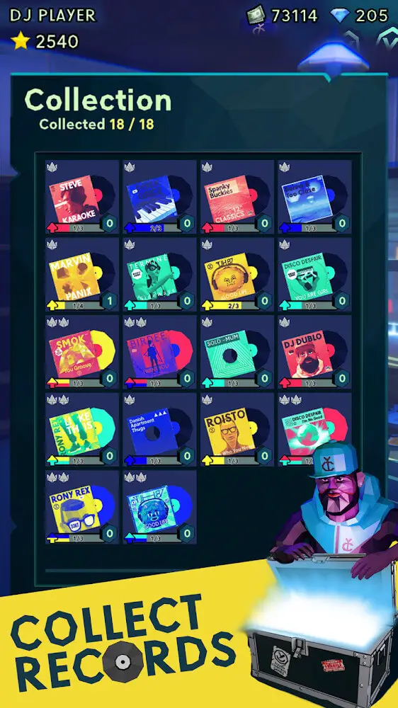 Screenshot of the MIXMSTR - DJ Game app