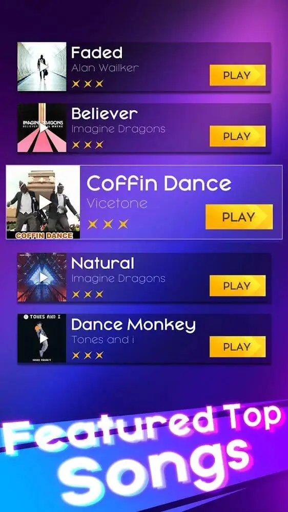Screenshot of the Magic Hop app