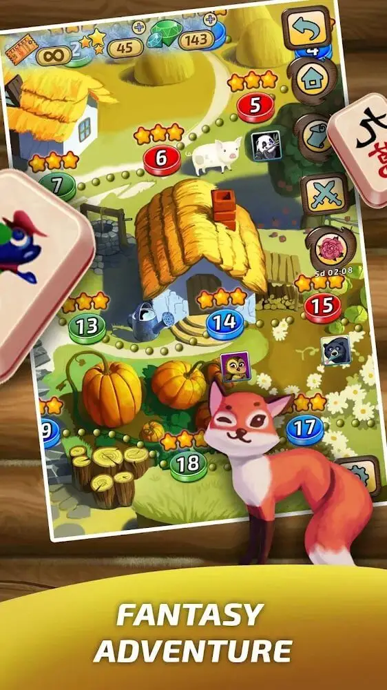 Screenshot of the Mahjong Village app