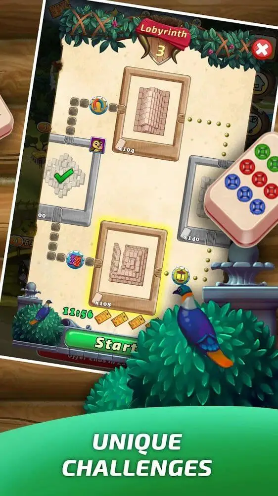 Screenshot of the Mahjong Village app