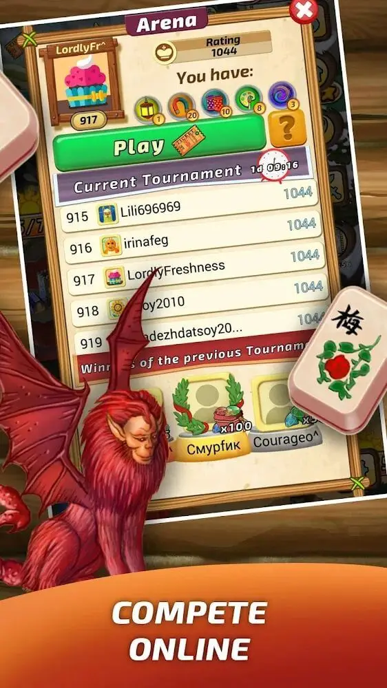 Screenshot of the Mahjong Village app