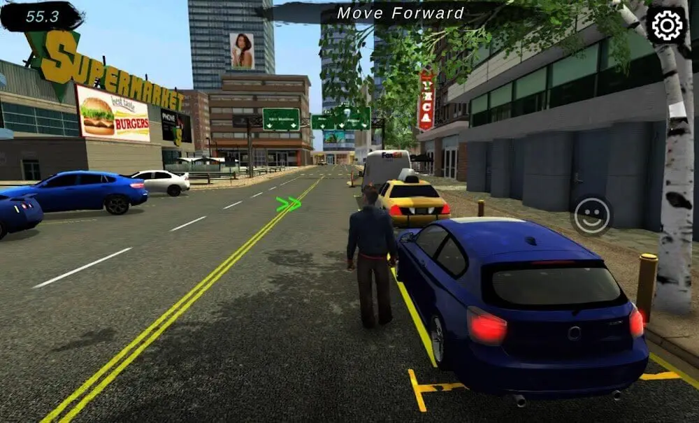 Screenshot of the Manual gearbox Car parking game