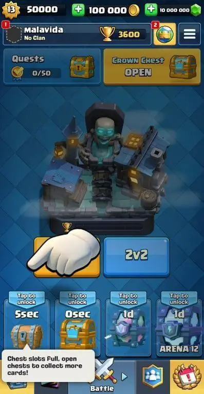 Screenshot of the Master Royale app