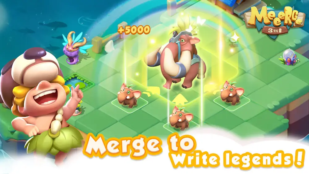 Screenshot of the Meeerge game