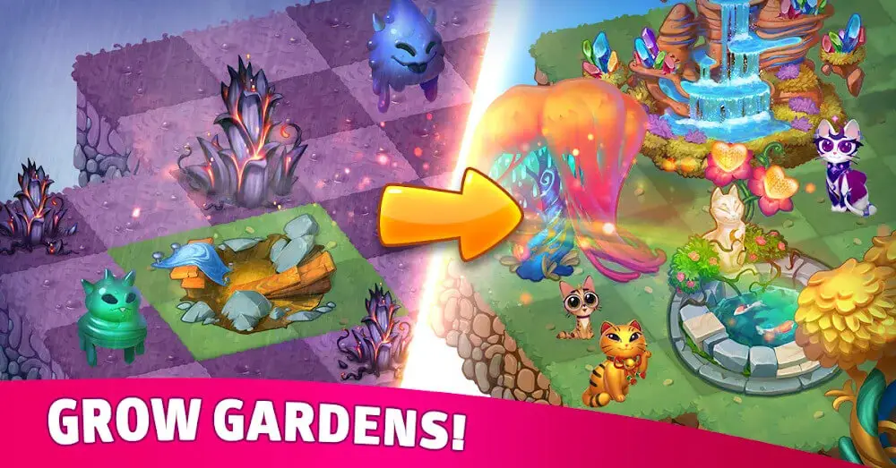 Screenshot of the Merge Cats game