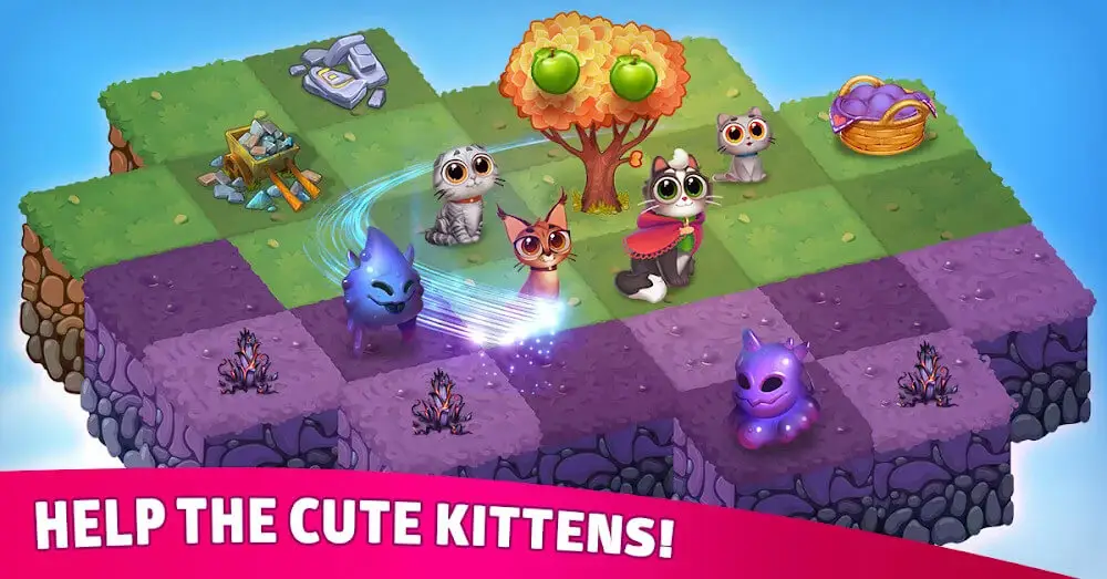 Screenshot of the Merge Cats game