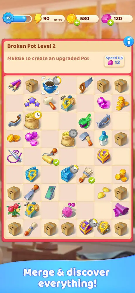 Screenshot of the Merge Decor app