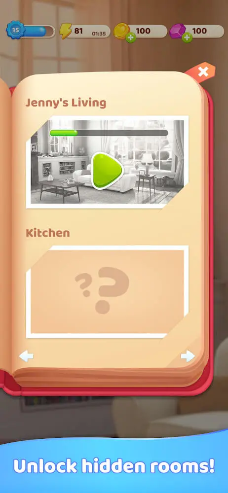 Screenshot of the Merge Decor app
