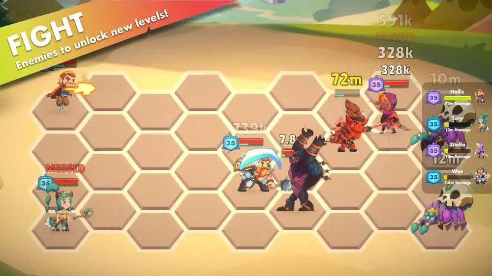 Screenshot of the Merge Fight Tactics game