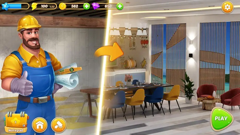 Screenshot of the Merge Home game