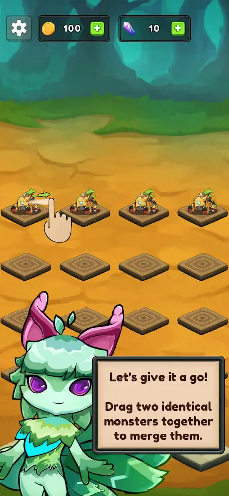 Screenshot of the Merge Monsters game