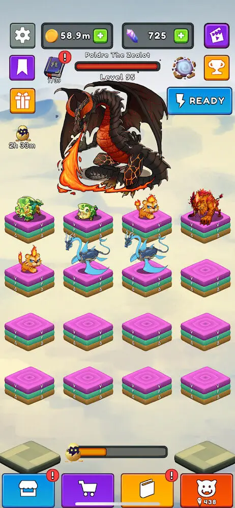Screenshot of the Merge Monsters game