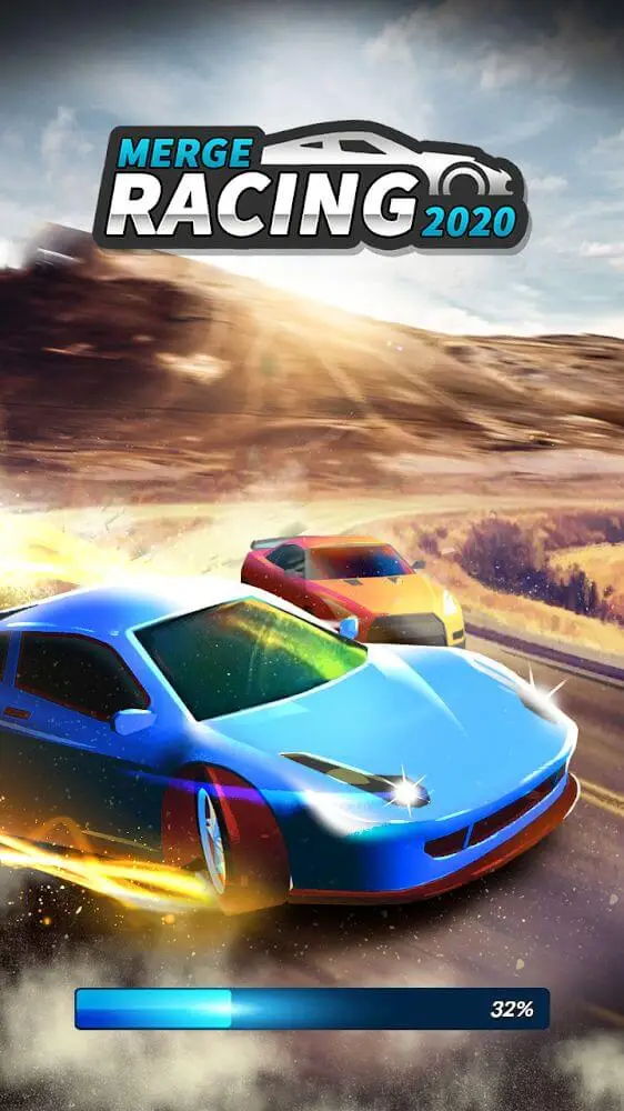 Screenshot of the Merge Racing 2022 app