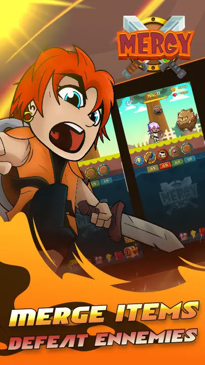Screenshot of the Mergy: Merge RPG app