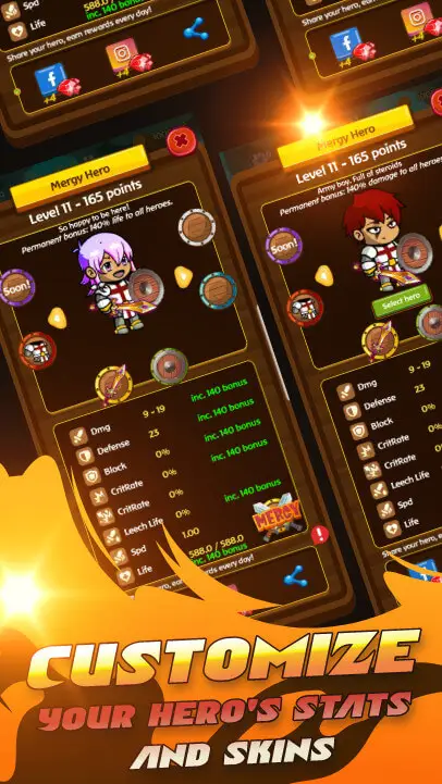 Screenshot of the Mergy: Merge RPG app