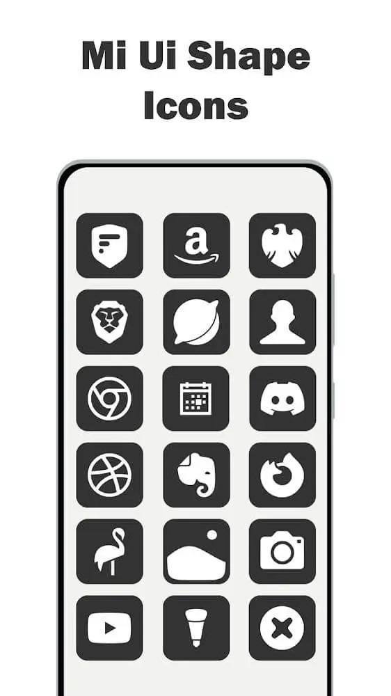 Screenshot of the MiUi 13 Dark - Icon Pack app