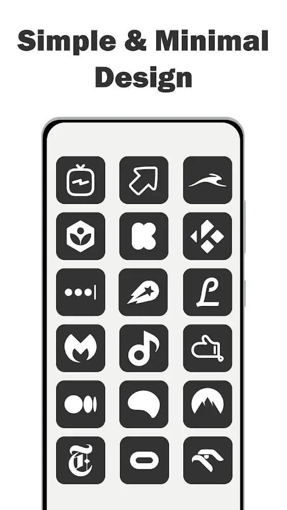 Screenshot of the MiUi 13 Dark - Icon Pack app