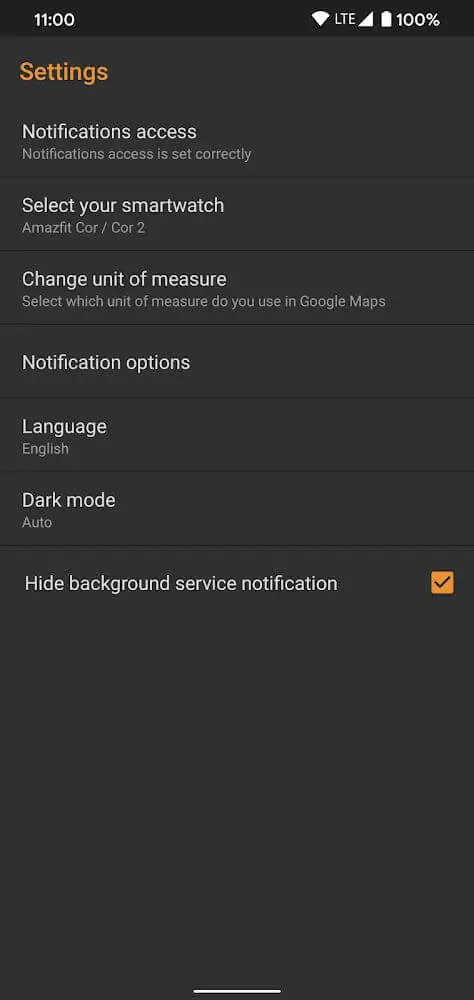 Screenshot of the Mi Band Maps app