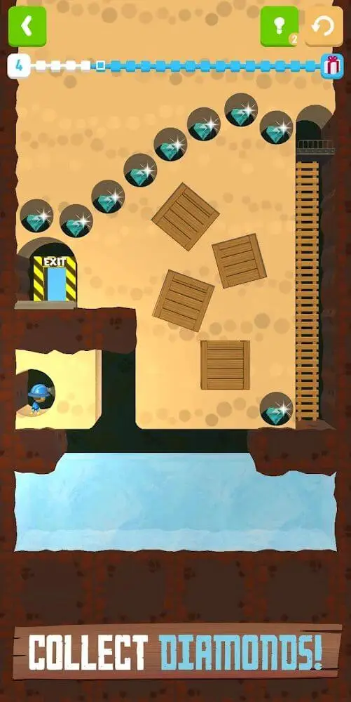 Screenshot of the Mine Rescue! app