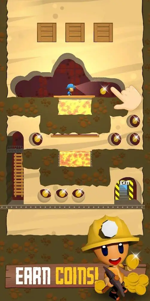 Screenshot of the Mine Rescue! app
