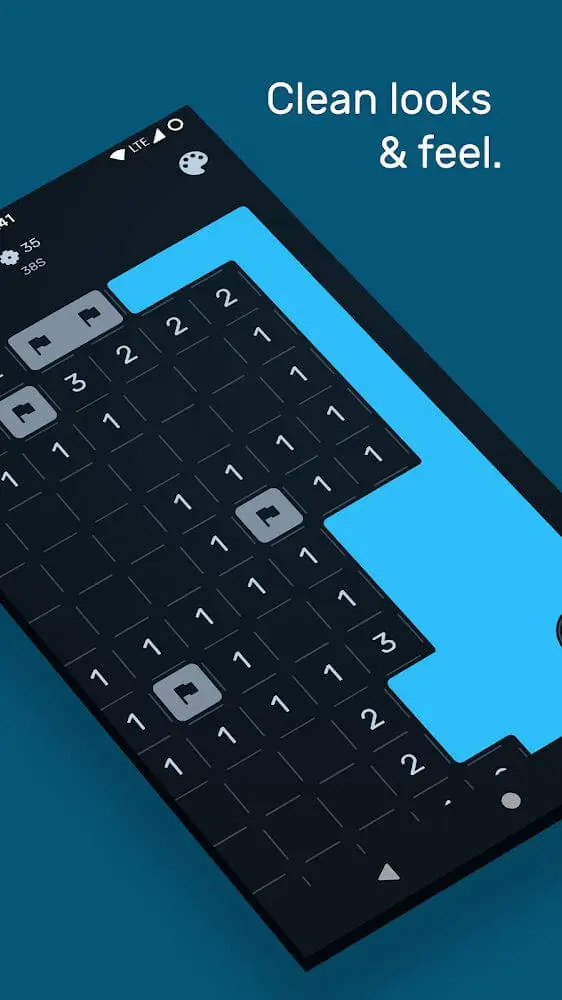 Screenshot of the Minesweeper app