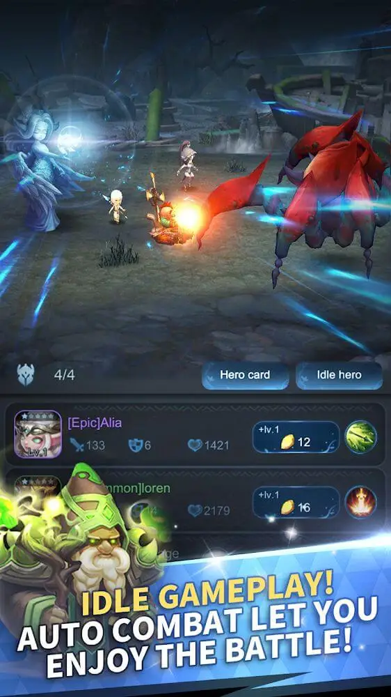 Screenshot of the Mist Forest app