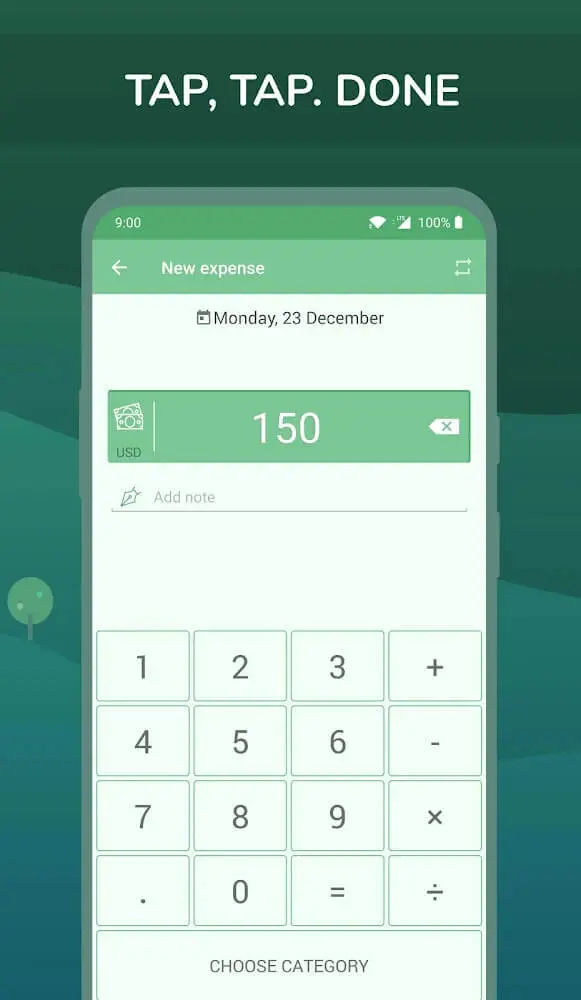 Screenshot of the Monefy Pro app
