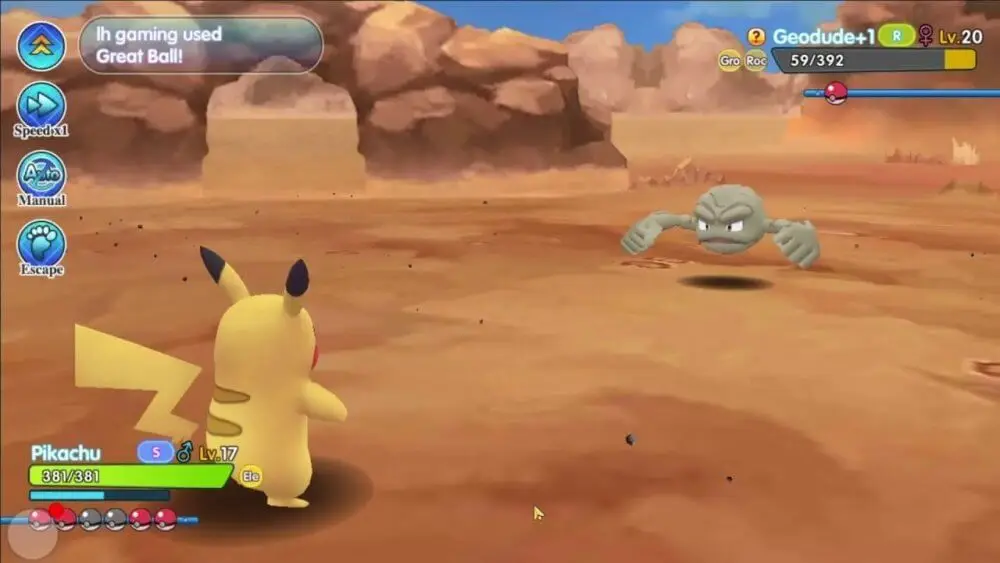 Screenshot of the Mons Awaken game