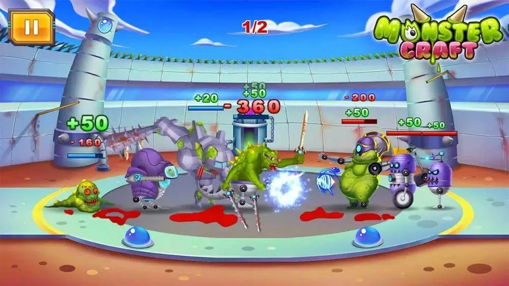 Screenshot of the Monster Craft game