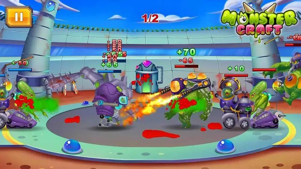 Screenshot of the Monster Craft game